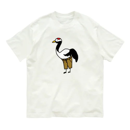 つんつるてん鶴 Organic Cotton T-Shirt