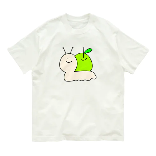 🐌カタツムりんご🍏 オーガニックコットンTシャツ