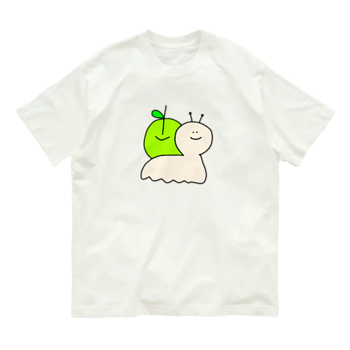 🐌カタツムりんご🍏 オーガニックコットンTシャツ