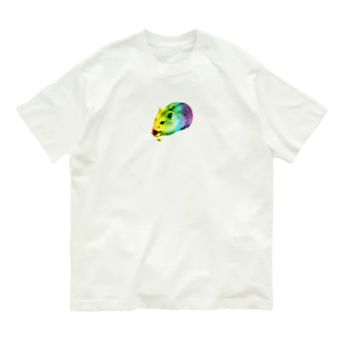 レインボーはむすたー Organic Cotton T-Shirt