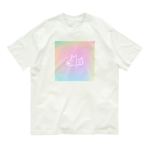 カラフルわんこ Organic Cotton T-Shirt