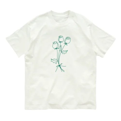 緑のバラ Organic Cotton T-Shirt