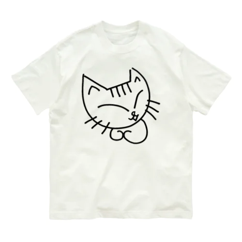 しろねこのミケコ。 オーガニックコットンTシャツ