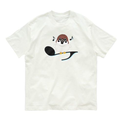 スズメがちゅん B-L Organic Cotton T-Shirt