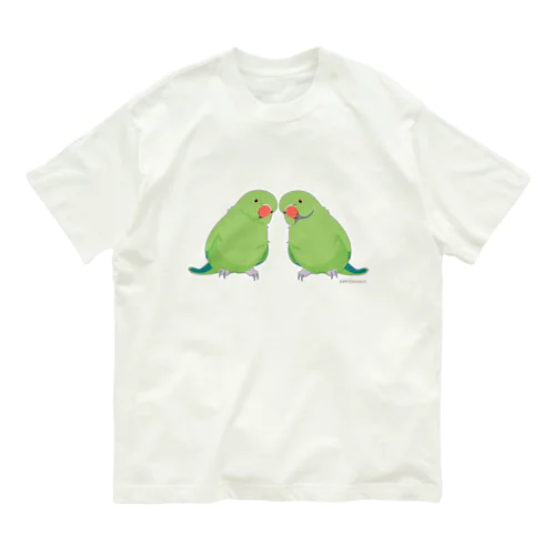 ワカケホンセイインコＴシャツ オーガニックコットンTシャツ