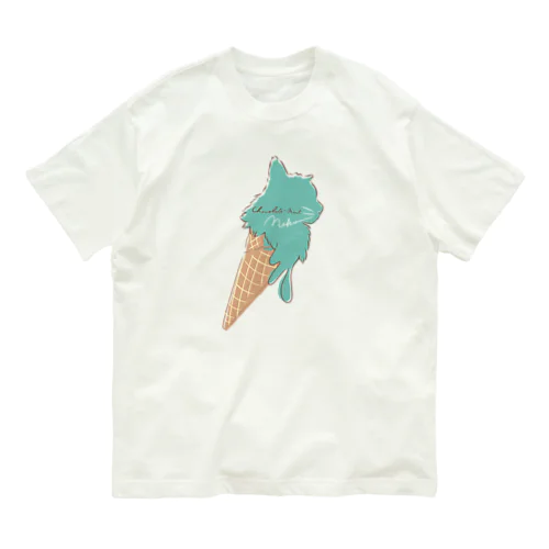 チョコミントNeko オーガニックコットンTシャツ