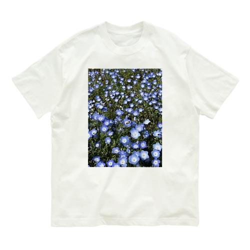 ネモフィラ畑の蜂さん Organic Cotton T-Shirt