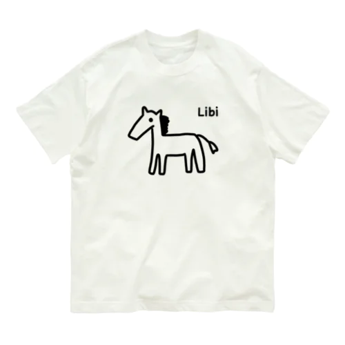 Libi(うま) オーガニックコットンTシャツ