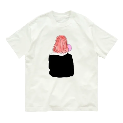ガム女子(背面) Organic Cotton T-Shirt