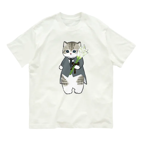 花婿にゃん オーガニックコットンTシャツ