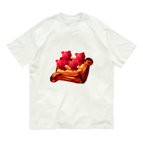 くまパン（さくらんぼのデニッシュ） オーガニックコットンTシャツ