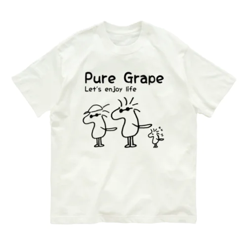 Pure Grape 【K.○○o○.T】 Organic Cotton T-Shirt