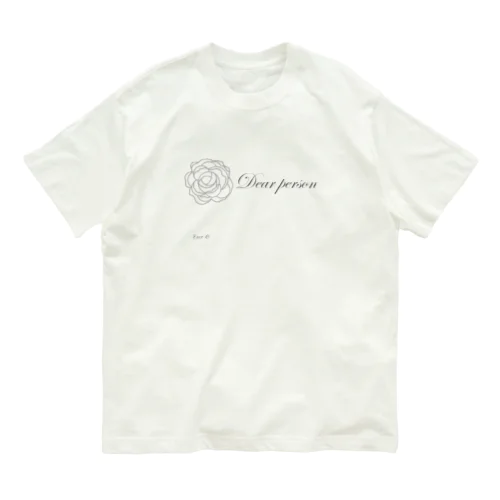 薔薇（一輪） オーガニックコットンTシャツ