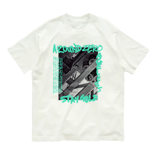 Around0 PHOTO GRAPHIC GREEN オーガニックコットンTシャツ