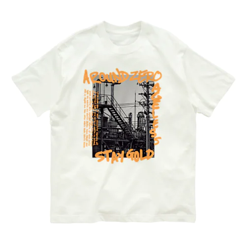 Around0 PHOTO GRAPHIC ORANGE オーガニックコットンTシャツ