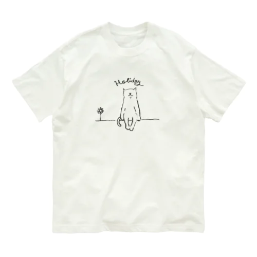 holyday_cat_flower Organic Cotton T-Shirt