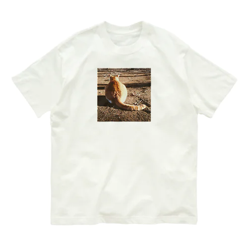 哀愁の猫背中 Organic Cotton T-Shirt