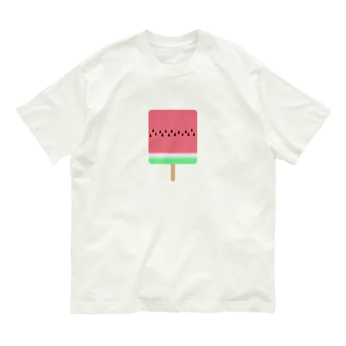 アイス(スイカ) オーガニックコットンTシャツ