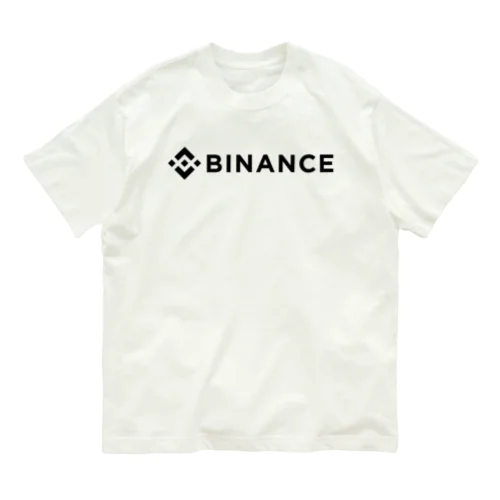 BINANCE-バイナンス- 黒ロゴ Organic Cotton T-Shirt