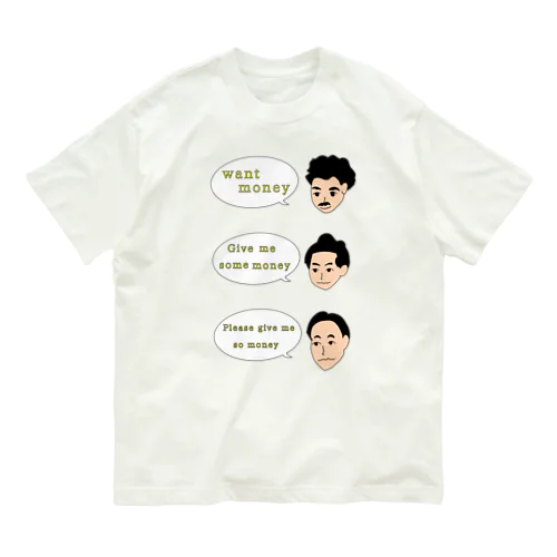 NO.11｢お札の歴史人がもの申す｣ Organic Cotton T-Shirt