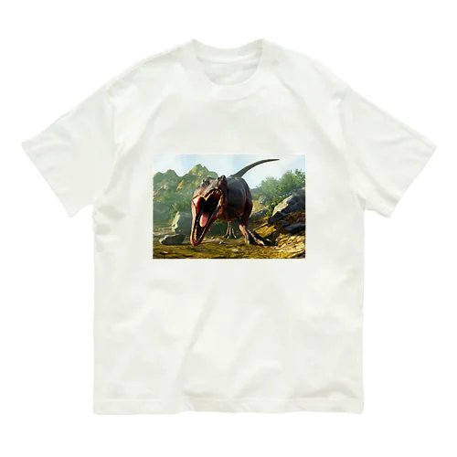 ティラノサウル（正面） オーガニックコットンTシャツ