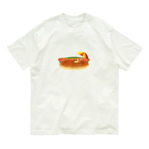 ホットなドッグのTシャツ オーガニックコットンTシャツ