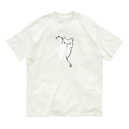 ねこ オーガニックコットンTシャツ