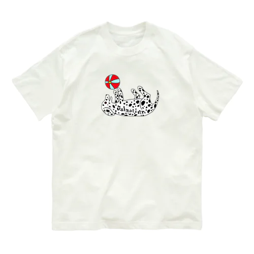 ボール遊びダルメシアン オーガニックコットンTシャツ