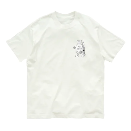 コロナウイルスワクチンくん オーガニックコットンTシャツ