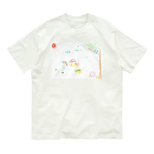 青い鳥のいる風景 オーガニックコットンTシャツ