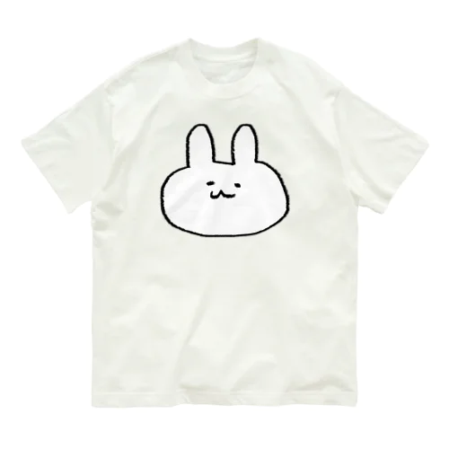 シンプルなうさぎ オーガニックコットンTシャツ