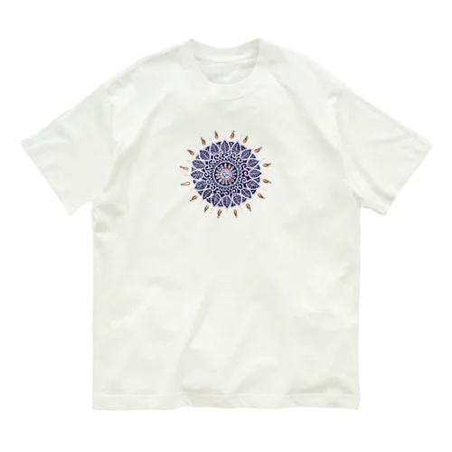 アラベスク刺繡 ✸ ホワイト オーガニックコットンTシャツ