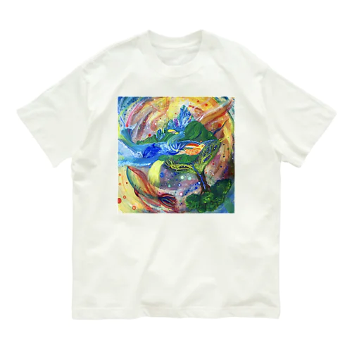 生命と水のシンフォニー Organic Cotton T-Shirt