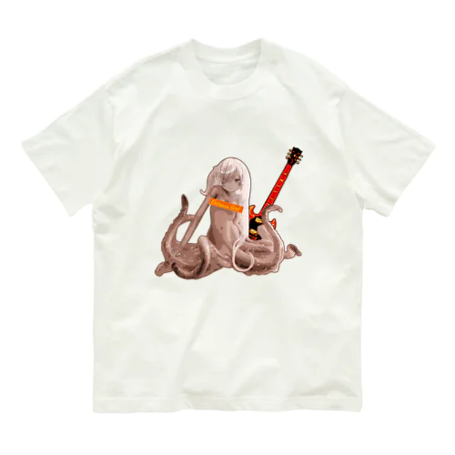 ロックタコ少女002 オーガニックコットンTシャツ