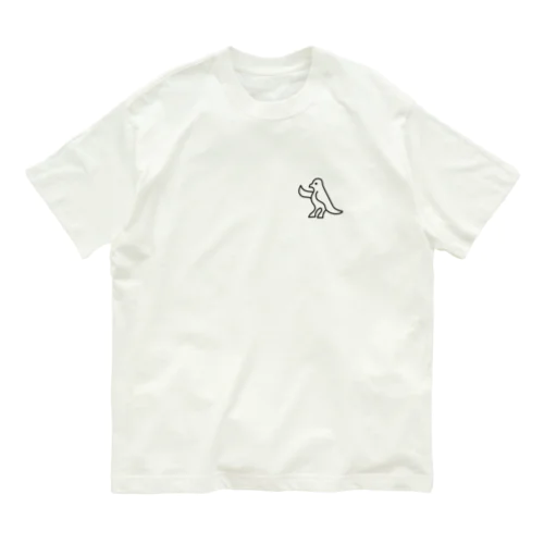 アナトリア象形文字　鳥（ワンポイント　黒） Organic Cotton T-Shirt