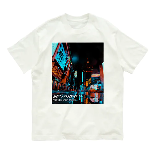 Midnight urban street オーガニックコットンTシャツ