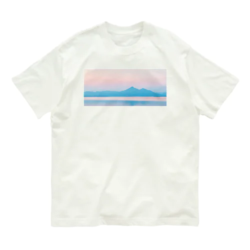 猪苗代湖＆磐梯山　マジックアワーバージョン オーガニックコットンTシャツ