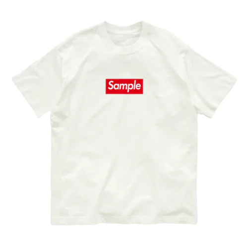 Sample -Red Box Logo- Organic Cotton T-Shirt