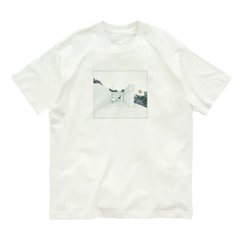 仕事場　緑×紫 Organic Cotton T-Shirt