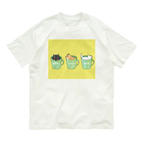 Shiba Coffee (yellow color) オーガニックコットンTシャツ