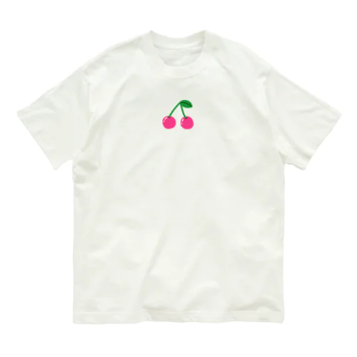 さくらんぼ オーガニックコットンTシャツ