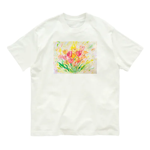 Mikuカフーアーツ【チューリップ🌷シリーズ】 Organic Cotton T-Shirt