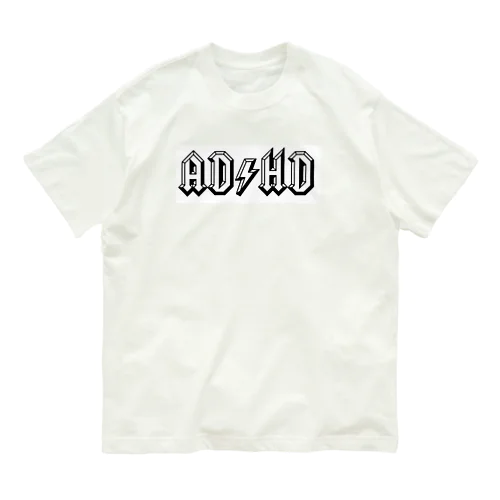 AC/DC風ロゴグッズ 유기농 코튼 티셔츠