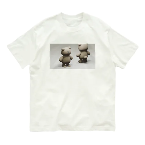 もっちり　くまさん　白 Organic Cotton T-Shirt