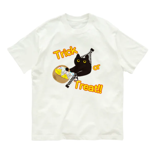 黒猫のトリックオアトリート!!2 オーガニックコットンTシャツ