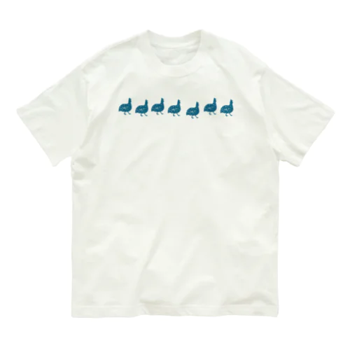 ホロホロ鳥の切り絵 オーガニックコットンTシャツ