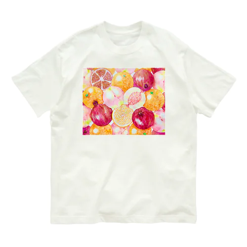 幸運を呼ぶスピリチュアルフルーツ☆「三柑の実」 Organic Cotton T-Shirt