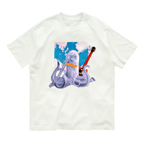 ロックタコ少女(B02)002  オーガニックコットンTシャツ