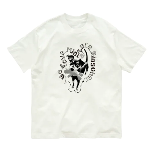 We Love Miniature Pinscher / モノクロバージョン オーガニックコットンTシャツ