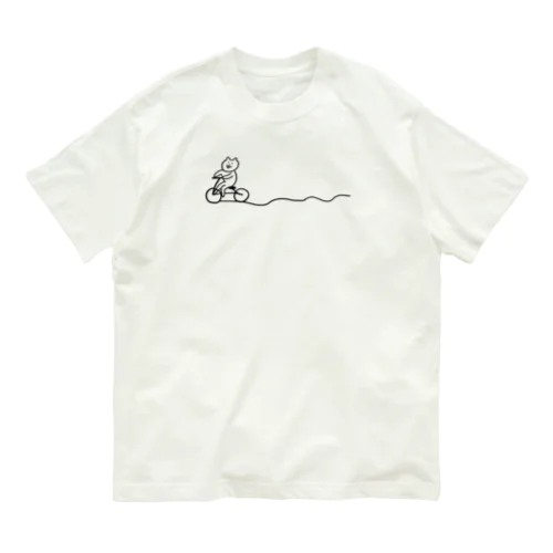 自転車ねこ（スイスイバージョン） オーガニックコットンTシャツ